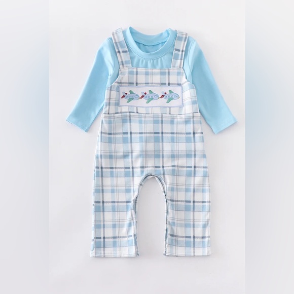 One Pieces 6 Mo Baby Boy Plane Overall Outfit Poshmark